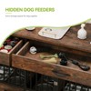 91.3in Double Dog Crate Furniture with Dog Feeder Dog Kennel Indoor with Drawers - 3 of 4