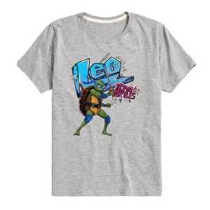 Boys' - Teenage Mutant Ninja Turtles - Leonardo AKA Leo Short Sleeve Graphic T-Shirt - 1 of 4