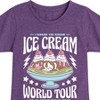 Girls' - Instant Message - Ice Cream Rock n Roll World Tour Fitted Short Sleeve Graphic T-Shirt - 2 of 4