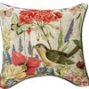 Manual Woodworkers and Weavers 17" Woven Pillow – Bloom with Grace Floral Tapestry Cushion for Elegant Home Accents - 2 of 3