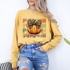 Simply Sage Market Women's Coquette Pumpkin Season Long Sleeve Garment Dyed Tee - 2 of 4