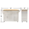 NicBex Mobile Kitchen Island Cart Multifunctional Kitchen Carts on Wheels with Storage, 4 Cabinet Doors and 2 Drawers for Dining Rooms, White - 2 of 4