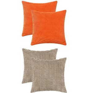 REGALWOVEN 4 Pcs Solid Modern Throw Pillow Covers for Home Decor 18" x 18" - 1 of 4