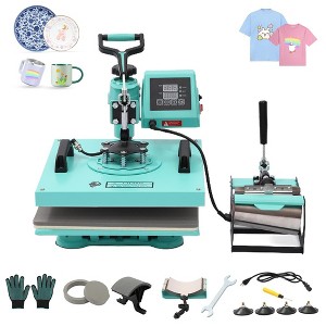 Heat Press Machine, Sublimation Heat Press, 360° Swing Away Digital Heat Transfer Multifunction Heat Transfer Sublimation Combo - 1 of 4