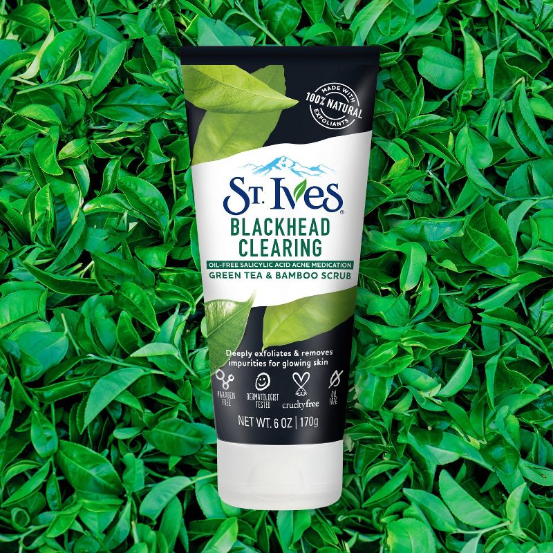 St. Ives Blackhead Clearing Face Scrub - Green Tea and Bamboo - 6oz, 6 of 12