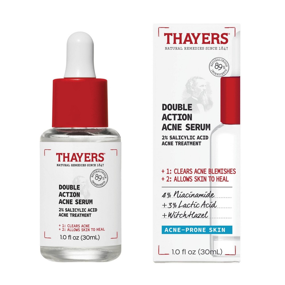 Photos - Cream / Lotion Thayers Natural Remedies Double Action Acne Serum with Salicylic Acid - 1