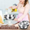 Itopfox 4-Piece Stainless Steel Mixing Bowls Set, Extra Large Metal Basin with Mirror Finish, Dishwasher Safe for Home & Commercial Use, Silver - 3 of 4
