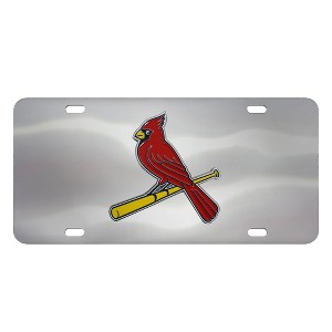 MLB St. Louis Cardinals Stainless Steel Metal License Plate - 1 of 3