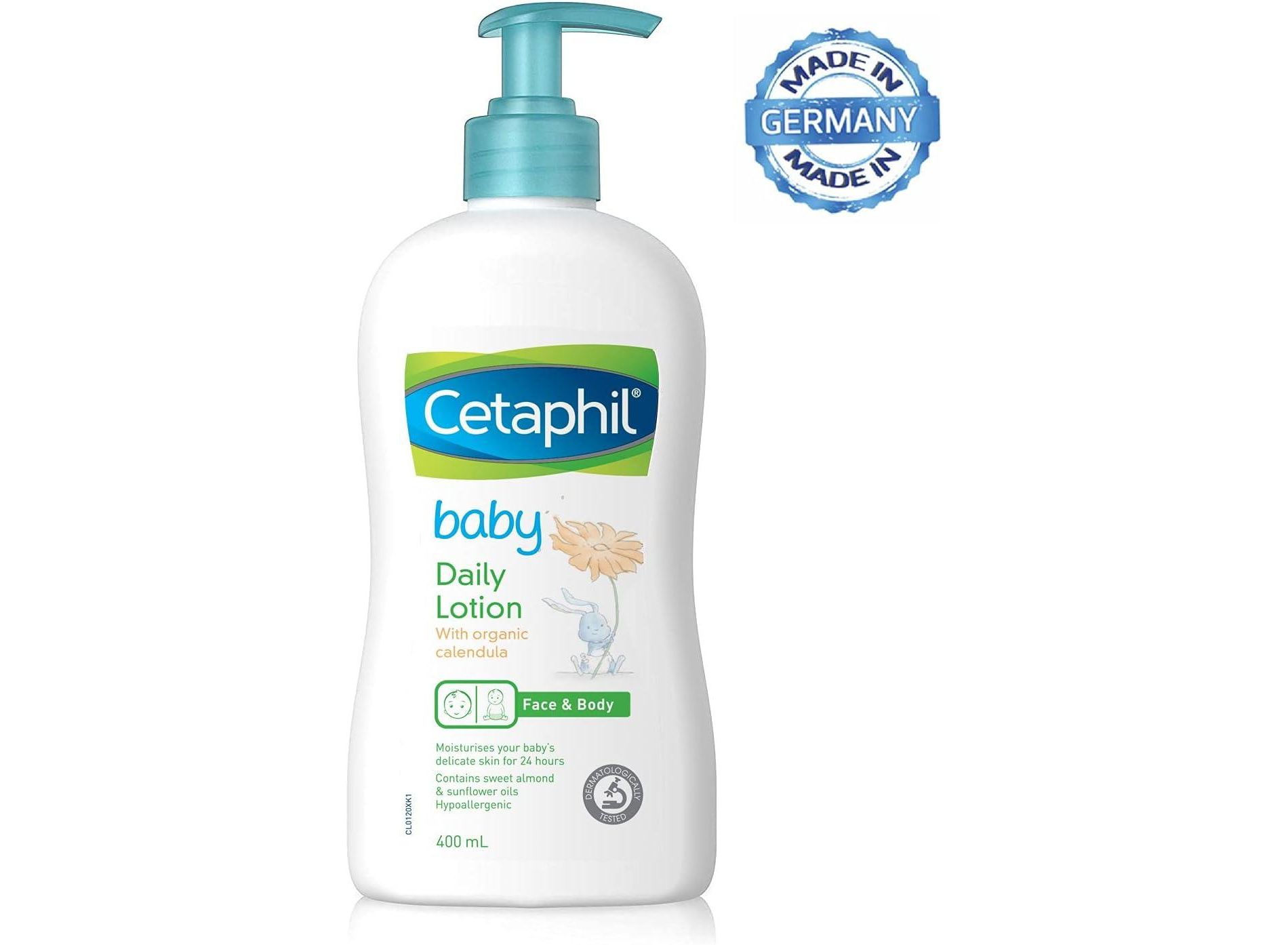 Cetaphil Baby Daily Body Lotion with Organic Calendula, Sweet Almond Oil, 13.5 Oz