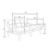 ROOMTEC Convertible Futon Sofa Bed, 2 Seat Folding Sleeper Couch Bed, Adjustable Upholstered Loveseat - 3 of 4