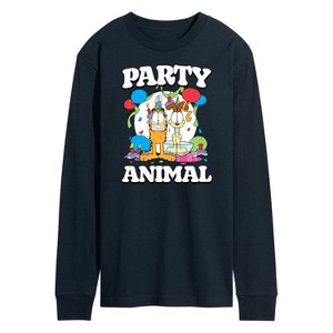 Men's - Garfield - Party Animal Long Sleeve Graphic T-Shirt - 1 of 4