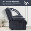 Lirago,Gray,Compact Swivel Rocker Recliner Chair for Adults -Black Metal Frame for Small Spaces - 3 of 4