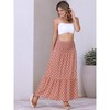 INSPIRE CHIC Women's Summer Smocked Waist Flowy Floral Maxi Skirts - 3 of 4