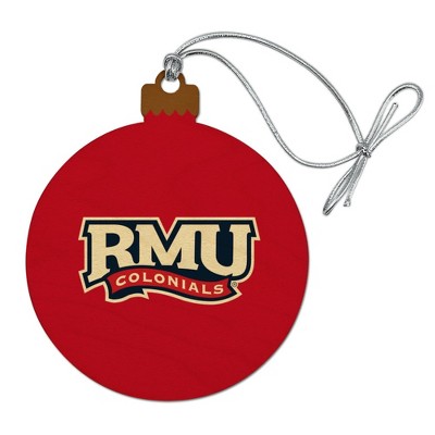 Robert Morris University Secondary Logo Wood Christmas Tree Holiday Ornament