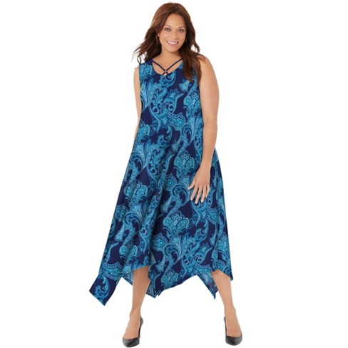 Catherines Women's Plus Size Anywear Reversible Crisscross V-neck Maxi ...