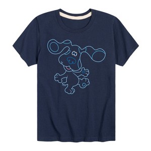 Boys' - Blue's Clues & You! - Blue Outline Short Sleeve Graphic T-Shirt - 1 of 4