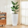 Gulches 22.5 White Imitation Rattan Planter with Automatic Watering System - Indoor/Outdoor, 2-Pack - 2 of 4