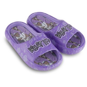 Krasinski's Charm - IF Movie Edition Slip On Shoes - Youth Girls' Purple Comfort Slide - Slip into Movie Magic! - 1 of 4