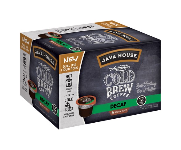 Java House Cold Brew Decaf Medium Roast Single Serve - 12ct