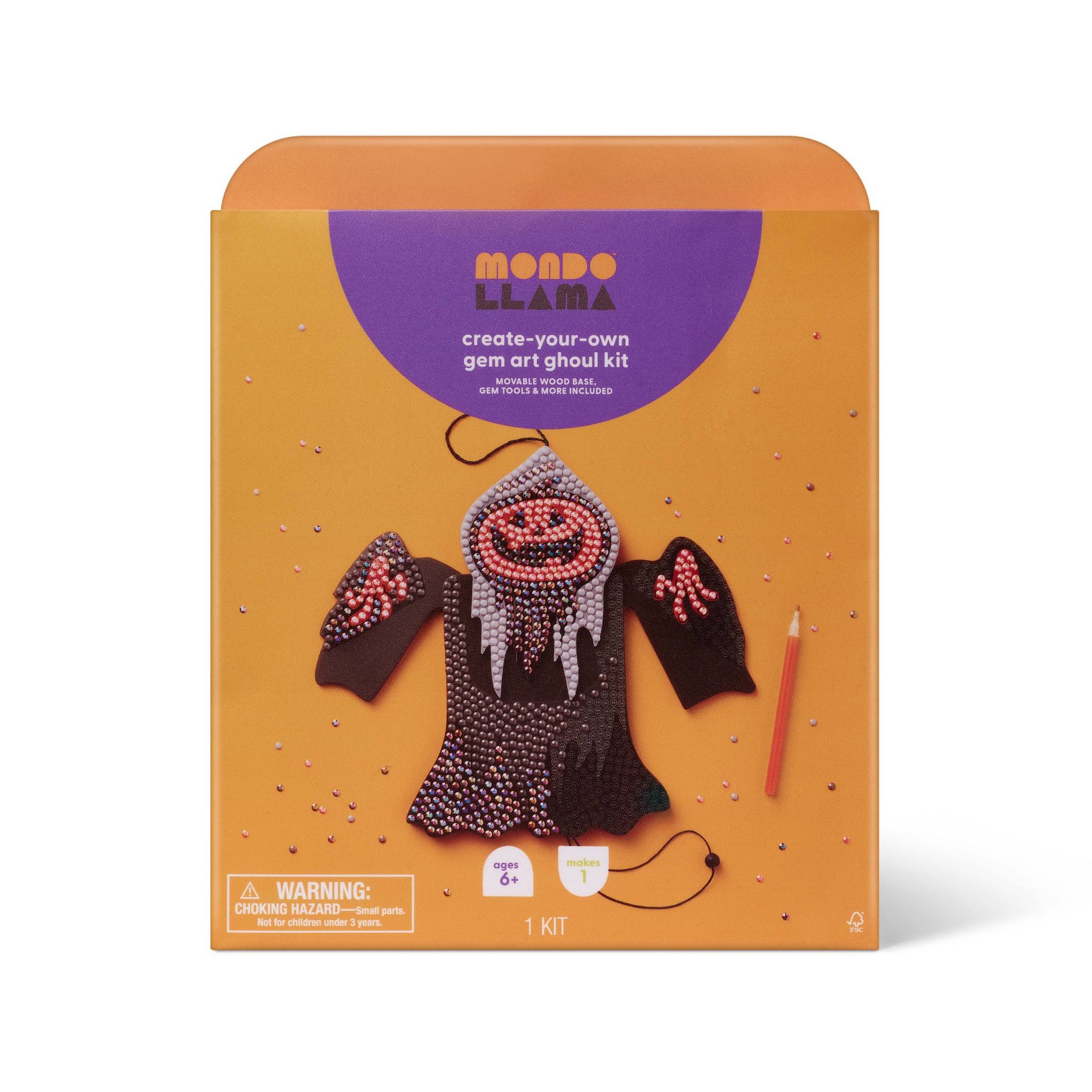 Halloween Craft Lewis Gem Art Puppet Kit - Mondo Llama™