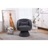 CAVINAS Fabric Swivel Chair, Accent Chair with Hidden 360° Swivel Base, Round Barrel Chair, Armchair for Living Room Bedroom - 3 of 4