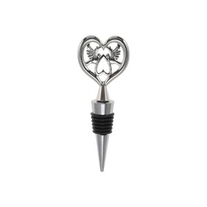 Unique Bargains Bottle Stoppers Zinc Alloy PTR Silver Tone Black 4.13"x1.57"x0.79" 1 Pc - 1 of 3