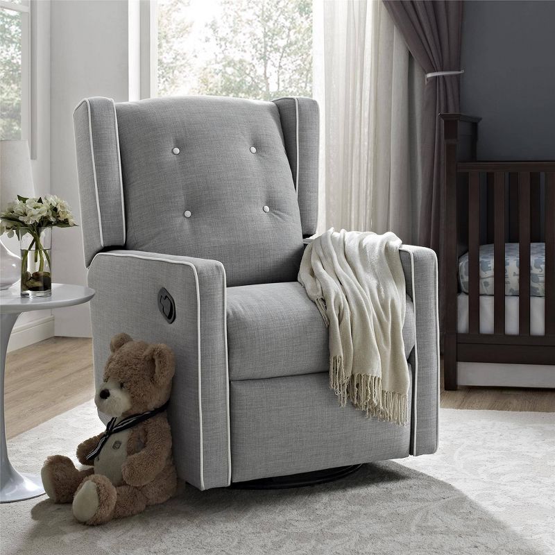  Baby Relax Shirley Swivel Glider Recliner Chair, 4 of 8