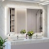 Vynxaria 60" x 40" Oversized LED Bathroom Mirror: Modern Elegance with Smart Features - 2 of 4