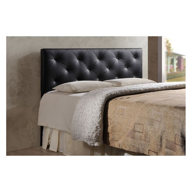 Full Baltimore Faux Leather Upholstered Headboard Black - Baxton Studio, 3 of 5