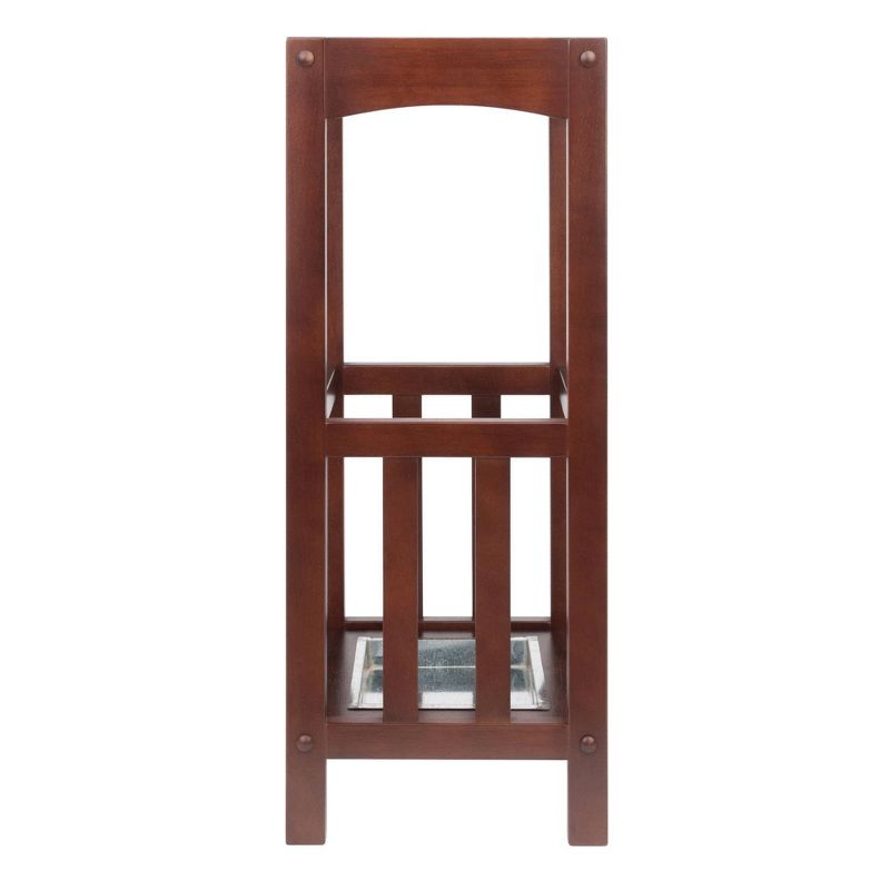 Rex Umbrella Stand with Metal Tray Walnut/Metal - Winsome, 5 of 7