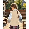 Clearlove Girls’ Sleeveless Cable Knit Buttoned Vest with Lightweight Open Cardigan and Round Neck Sweater Vest with Pockets - 2 of 4