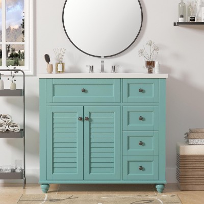 VYNXARIA 36'' Bathroom Vanity with Undermount Sink - Solid Wood Frame, Modern Design
