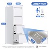 NicBex Metal Vertical File Storage Cabinet with 4 Drawers,Office Home Steel Lockable File Cabinet for A4 Letter/Legal Size,White - 2 of 4