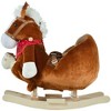 Dexmalle Kids Brown Ride-On Rocking Horse Toy with Lullaby Song - 4 of 4
