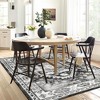WhizMax Area Rug Chic Vintage Accent Area Rug Soft Thin Foldable Rug for Living Room Bedroom, Green - 3 of 4