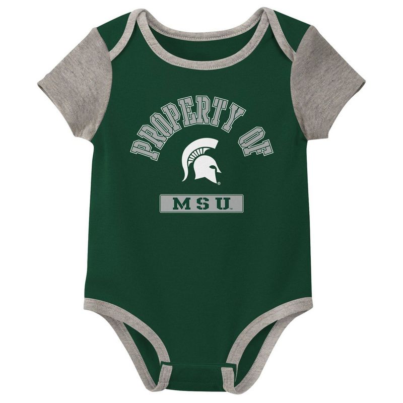 NCAA Michigan State Spartans Infant 3pk Bodysuit, 4 of 5