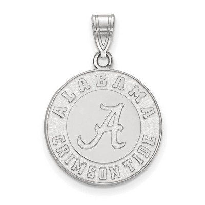 Black Bow Jewelry 14k White Gold Alabama Crimson Tide NCAA Large Pendant