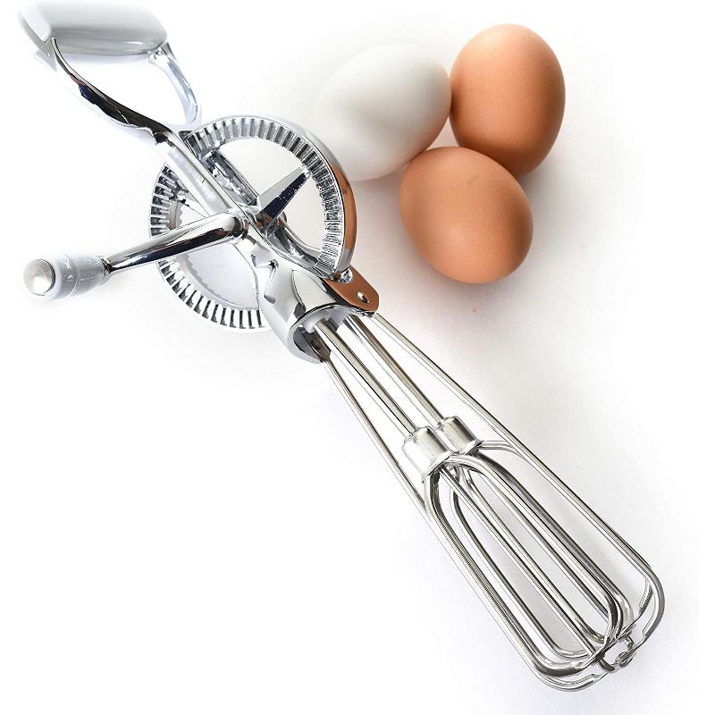 Norpro Egg Beater Classic Hand Crank Style 18/10 Stainless Steel Mixer 12 Inches, 4 of 8
