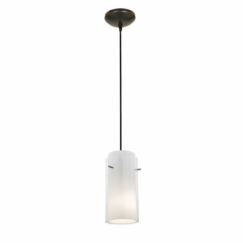 Access Lighting Glass`n Glass Cylinder 1 - Light Pendant in  Oil Rubbed Bronze, 1 of 2