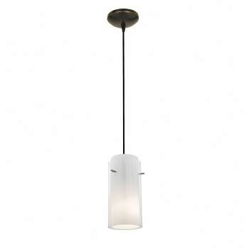 Access Lighting Glass`n Glass Cylinder 1 - Light Pendant in  Oil Rubbed Bronze