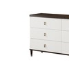 Acme Furniture 66.5" Carena Decorative Storage Drawer White & Brown Finish: 5-Drawer Wood Composite, No Assembly Required - 3 of 4