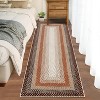 Acekool Washable Braided Print Rug, Non Slip Low Pile Stain Resistant Foldable Area Rug for Living Room Bedroom Dining - 4 of 4