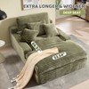 Dolonm 75" Deep Seat Lazy Sofa,Corduroy Sleeper Sofa Bed & Cloud Lounge Chair,High-Resilience Sponge,4 Pillows,for Living Room/Office - 3 of 4
