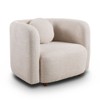 CAVINAS Modern Accent Chair with Backrest Upholstered Sofa Chair Comfy Chair Lounge Chair for Living Room - 3 of 4