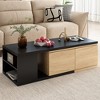 NicBex Modern 57" Rectangle Coffee Table with Sliding Tabletop and 2 Drawers for Living Room - 4 of 4