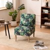FERPIT Floral Leaf Print Accent Chair Armless Lounge Chair With Cushion Pillow For Living Room Bedroom - 4 of 4