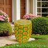 Vynxaria 14" Oversized Pineapple Fruit Stool, Resin Multi-Purpose Stool/Side Table/Plant Stand -Indoor Outdoor Home Garden Decor - 3 of 4
