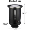 80‑Cup Coffee Urn, 12L/3.2‑Gal Double‑Wall Stainless Steel Coffee Maker for Buffet, Catering, Weddings & Events – Hot Water Dispenser - 4 of 4