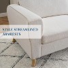 Nasitip 84" Sofa Couch, Large Loveseat Sofa with Streamlined Armrests & Wood Feet, Modern Boucle Sofa for Living Room, White - 4 of 4
