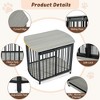 ORRD 31.5" Furniture Style Dog Crate – Gray Wooden Indoor Kennel End Table with Double Doors for Small & Medium Dogs - 4 of 4